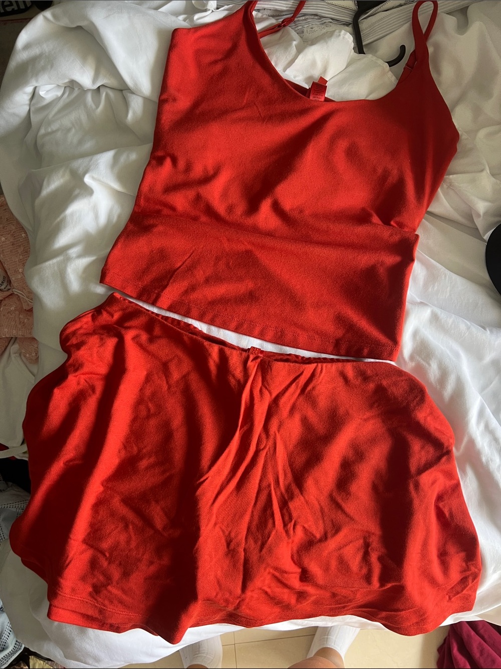 SKIMS Red Two-Piece Lounge Set - NO TAGS